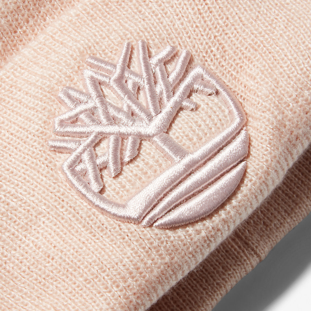 Timberland Mens Newington Embroidered Beanie for Men in Light Pink