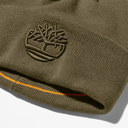 Timberland Mens Newington Embroidered Beanie for Men in Dark Green