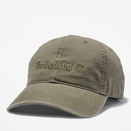 Timberland Mens Cooper Hill Cotton Canvas Baseball Cap for Men in Green