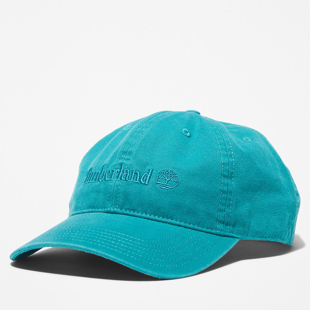 Timberland Mens Cooper Hill Cotton Canvas Baseball Cap for Men in Teal