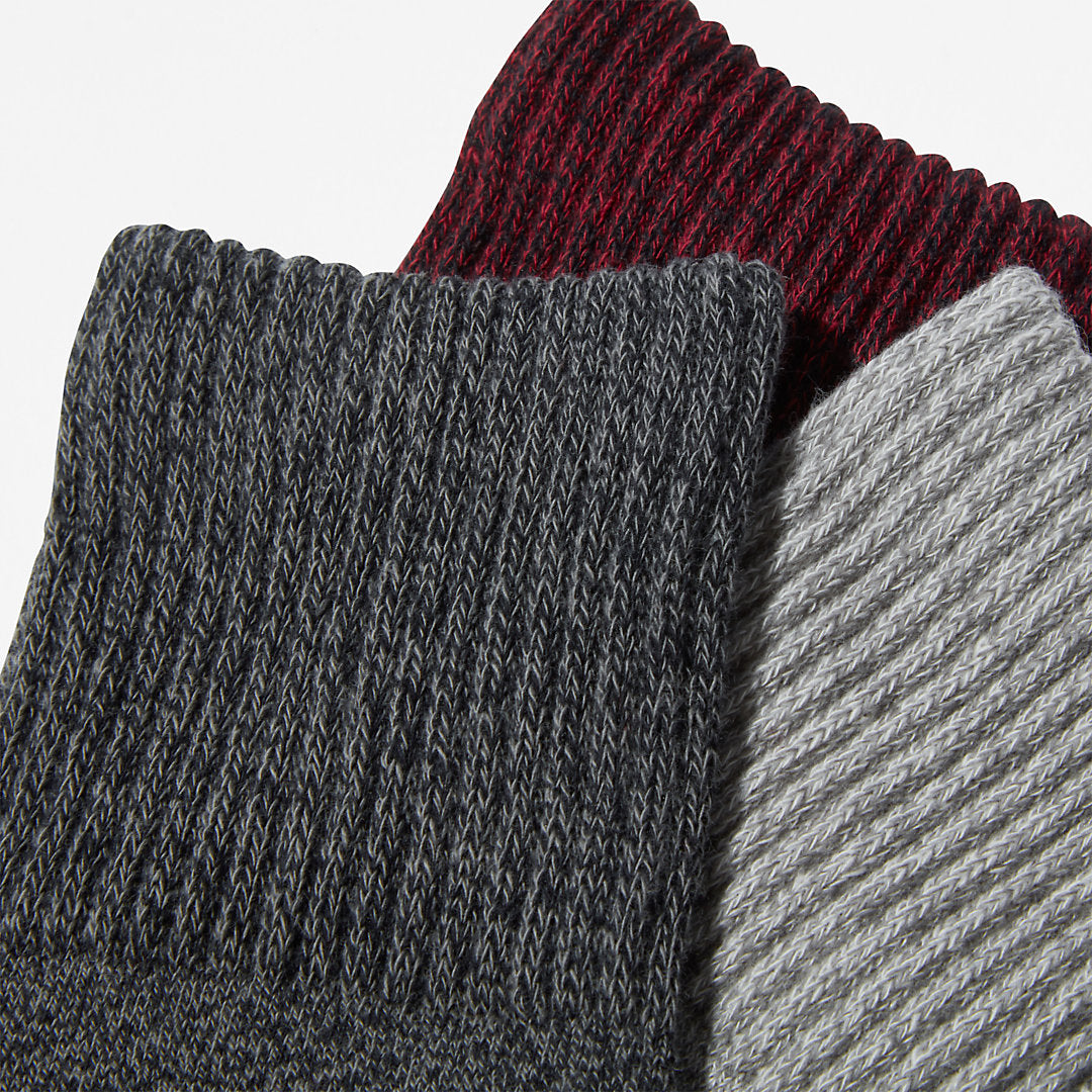 Timberland Womens Three Pack Marled Crew Socks Gift Box for Women in Black