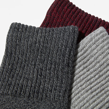 Timberland Womens Three Pack Marled Crew Socks Gift Box for Women in Black