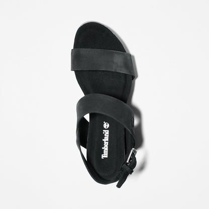Timberland Womens Capri Sunset Wedge Sandal for Women in Black