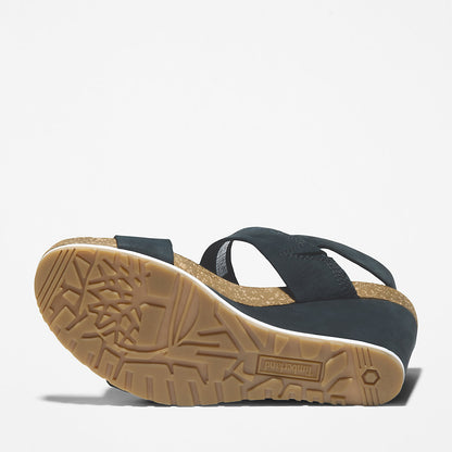 Timberland Womens Capri Sunset Wedge Sandal for Women in Black