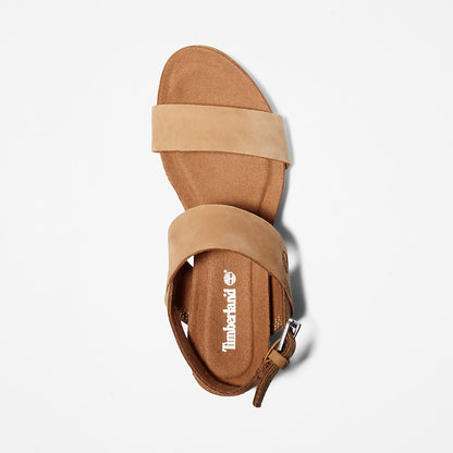 Timberland Womens Capri Sunset Wedge Sandal for Women in Brown