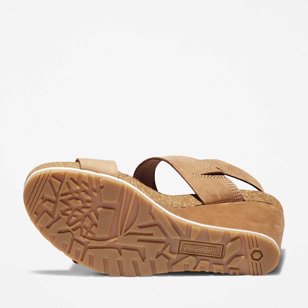 Timberland Womens Capri Sunset Wedge Sandal for Women in Brown