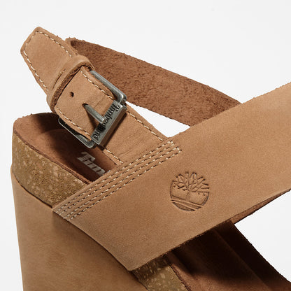 Timberland Womens Capri Sunset Wedge Sandal for Women in Brown