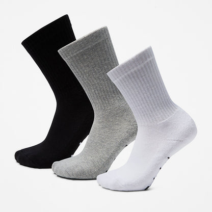 Timberland Mens Stratham 3-Pack Sport Crew Socks for Men in Multi-coloured