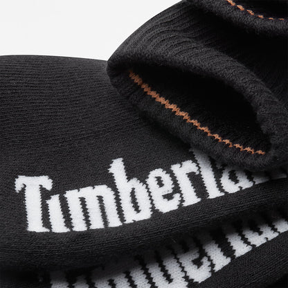 Timberland Mens Three Pack Stratham Sport Socks for Men in Black