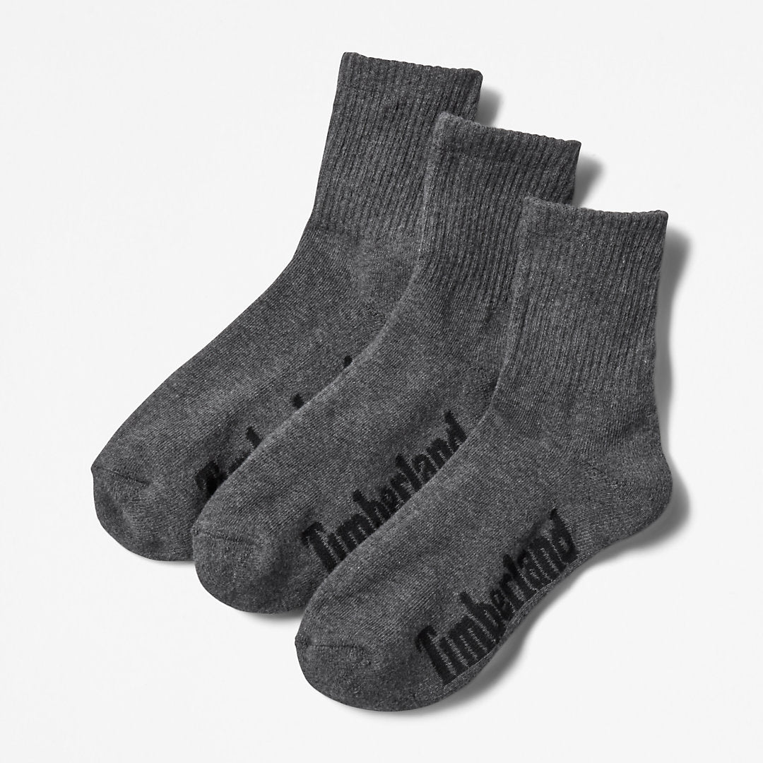 Timberland Mens Stratham 3-pack Sport Socks for Men in Grey