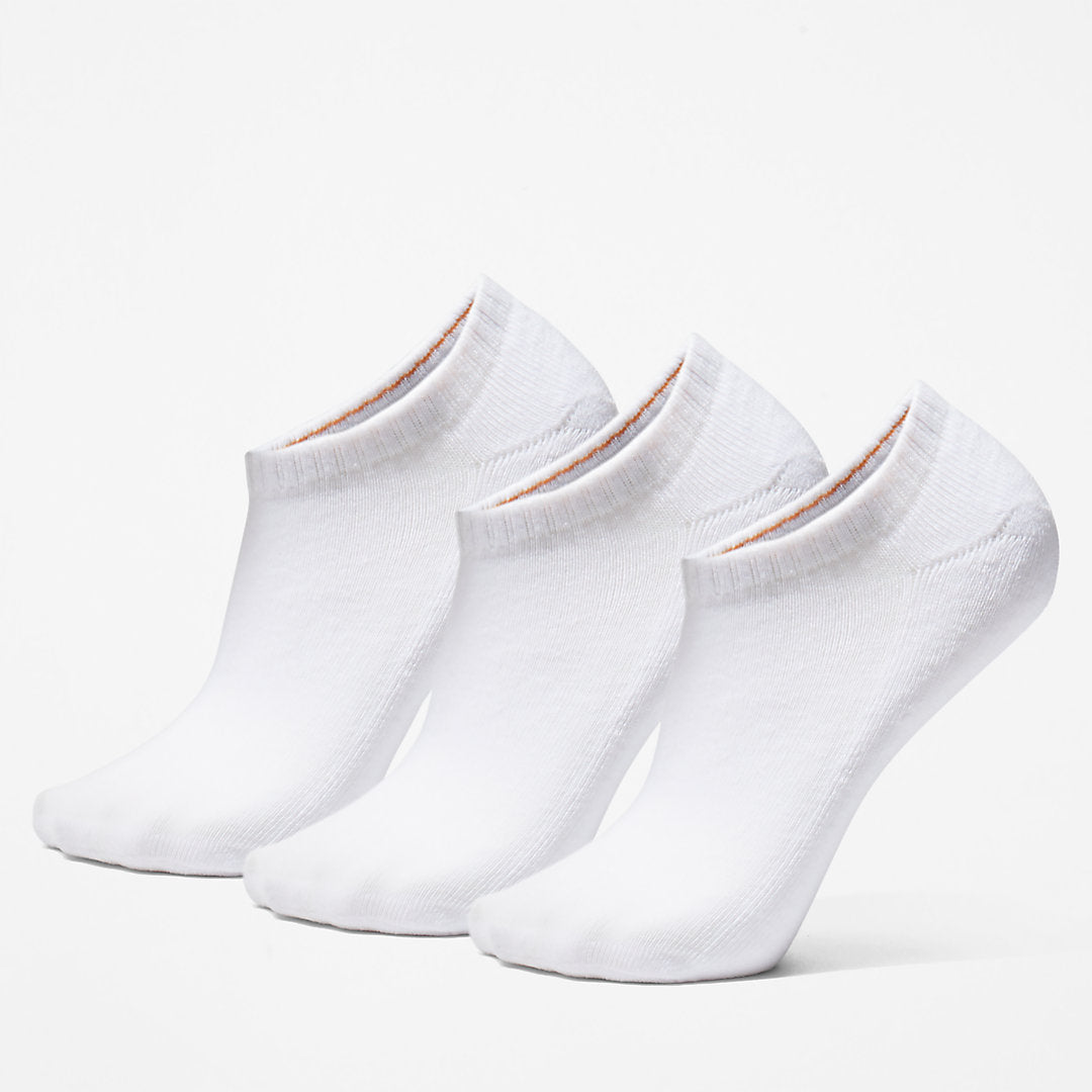 Timberland Mens Stratham 3-Pack No-show Sport Socks for Men in White
