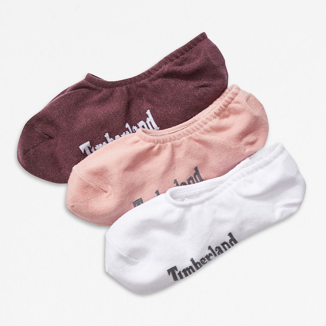 Timberland Womens Stratham 3-Pack Liner Socks for Women in Pink