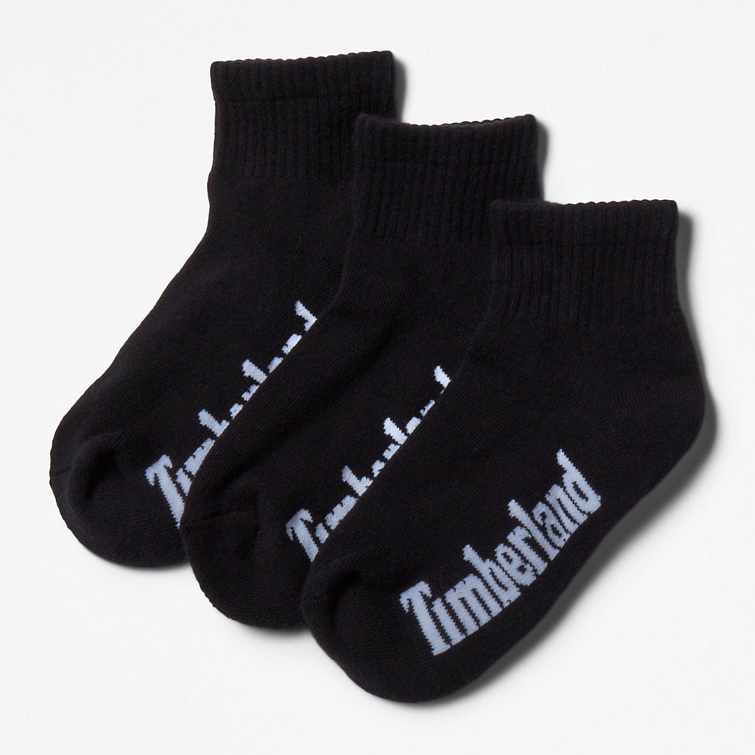 Timberland Womens Stratham 3-pack Ankle Socks for Women in Black