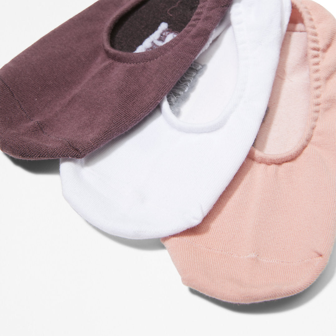 Timberland Womens Stratham 3-Pack Anklet Socks for Women in Pink