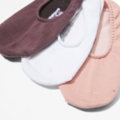 Timberland Womens Stratham 3-Pack Anklet Socks for Women in Pink