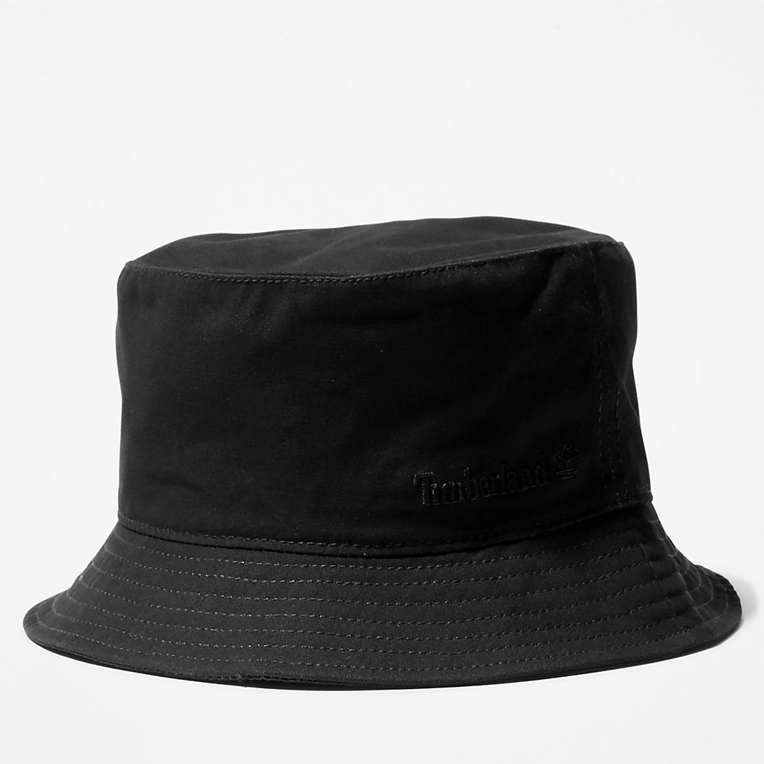 Timberland Mens Canvas Bucket Hat for Men in Black