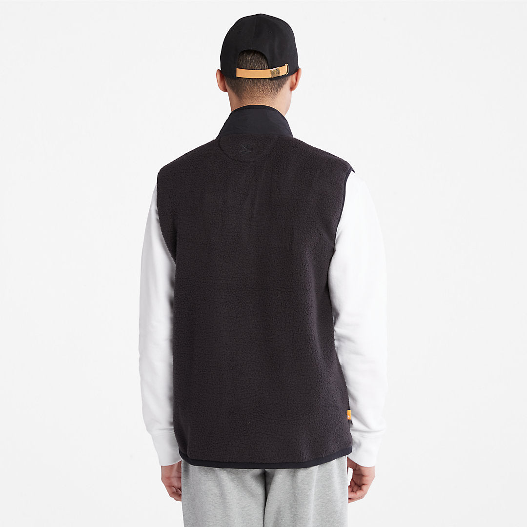 Timberland Mens High-Pile Fleece Gilet for Men in Black