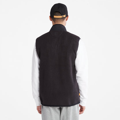 Timberland Mens High-Pile Fleece Gilet for Men in Black