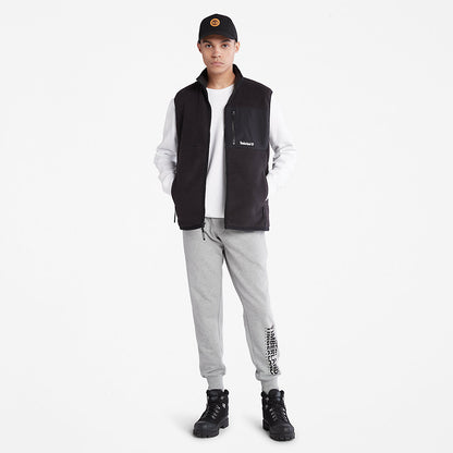 Timberland Mens High-Pile Fleece Gilet for Men in Black