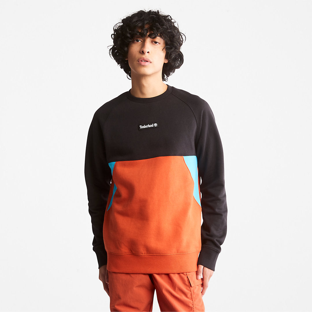 Timberland Mens Cut-and-Sew Sweatshirt for All Gender in Orange