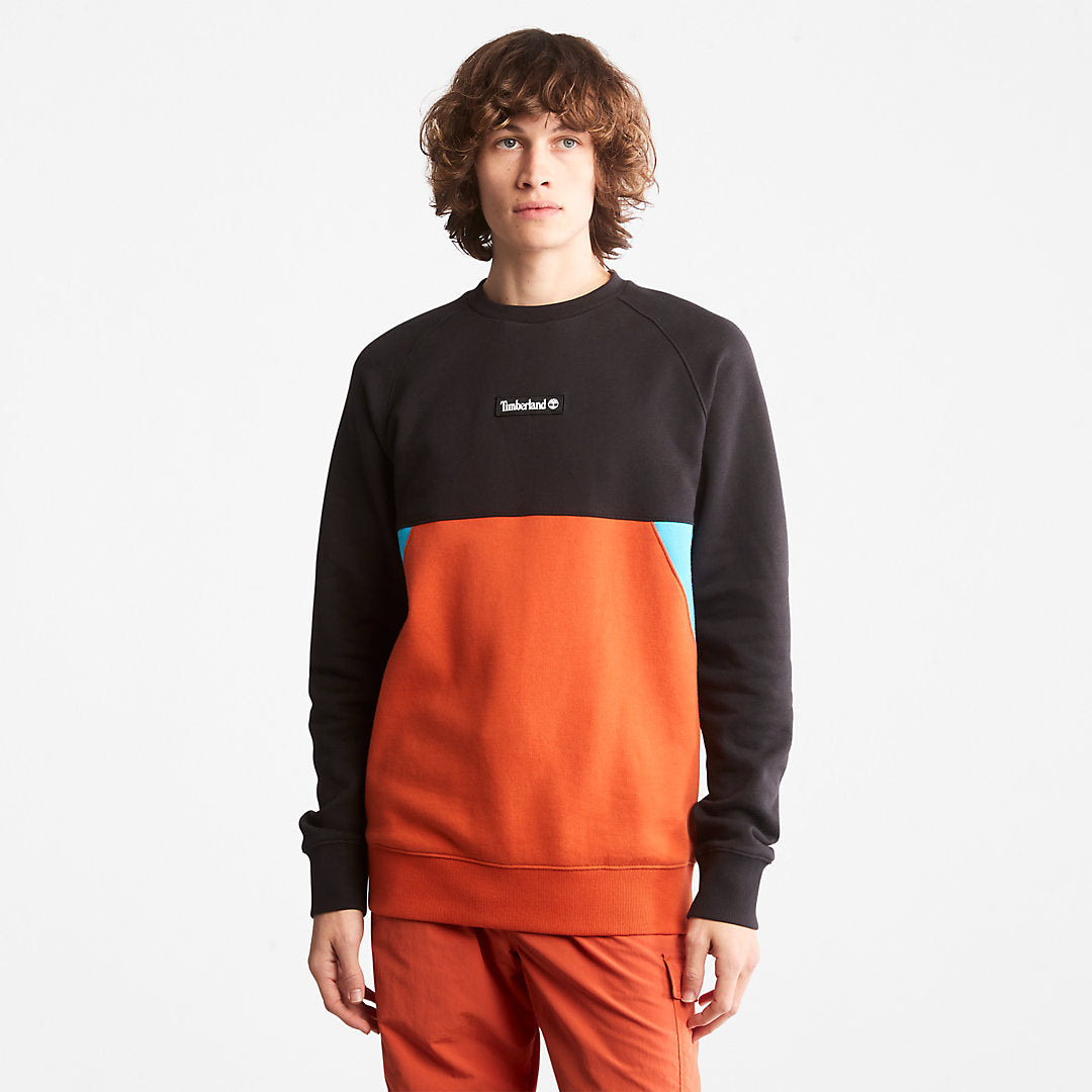 Timberland Mens Cut-and-Sew Sweatshirt for All Gender in Orange