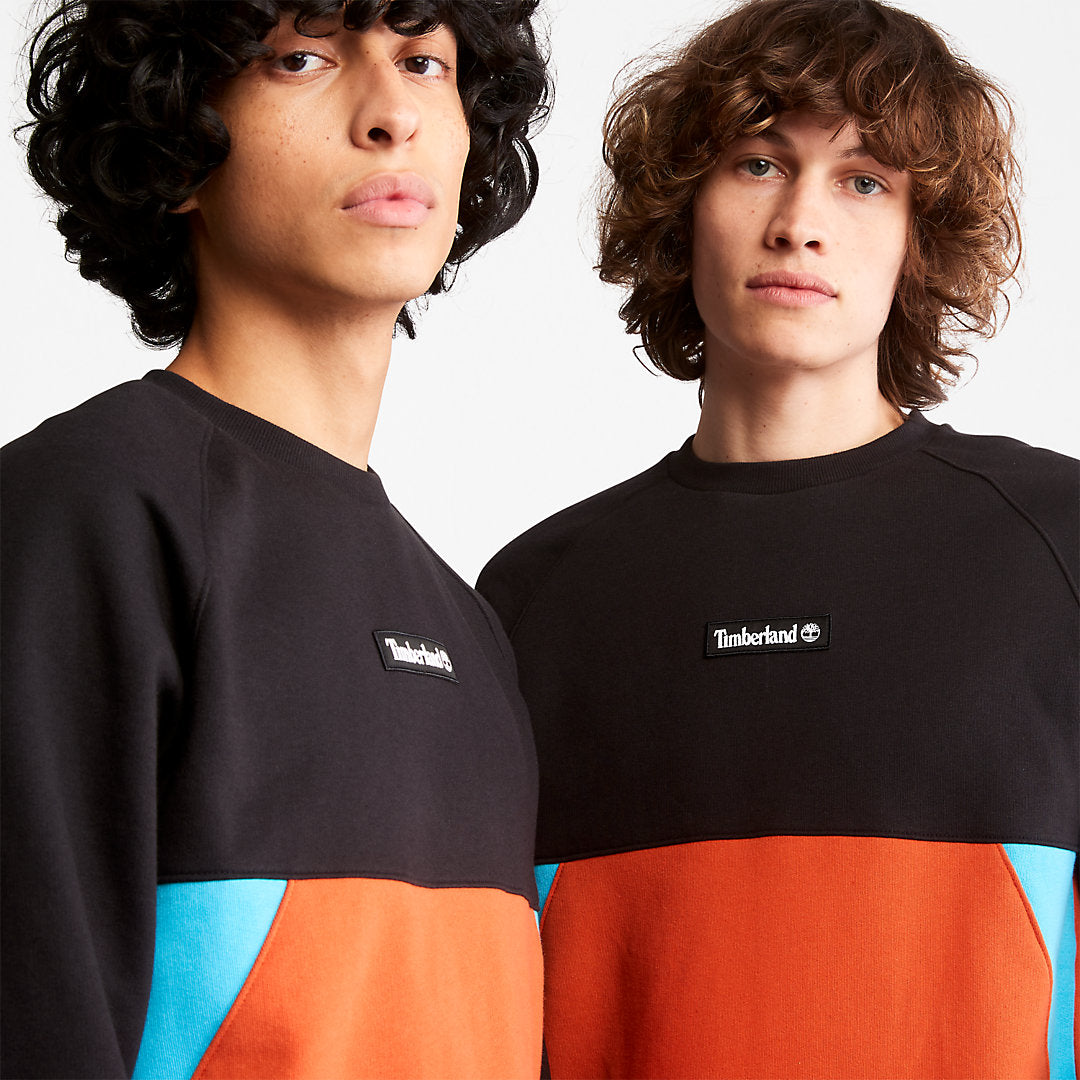 Timberland Mens Cut-and-Sew Sweatshirt for All Gender in Orange