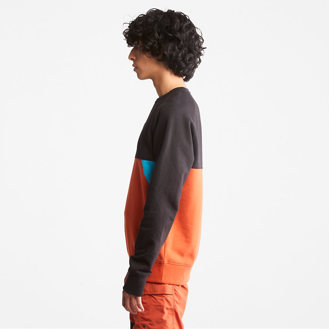 Timberland Mens Cut-and-Sew Sweatshirt for All Gender in Orange