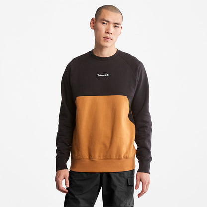 Timberland Mens Cut-and-Sew Sweatshirt for Men in Black