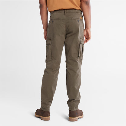 Timberland Mens Core Twill Cargo Pants for Men in Dark Green