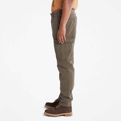 Timberland Mens Core Twill Cargo Pants for Men in Dark Green