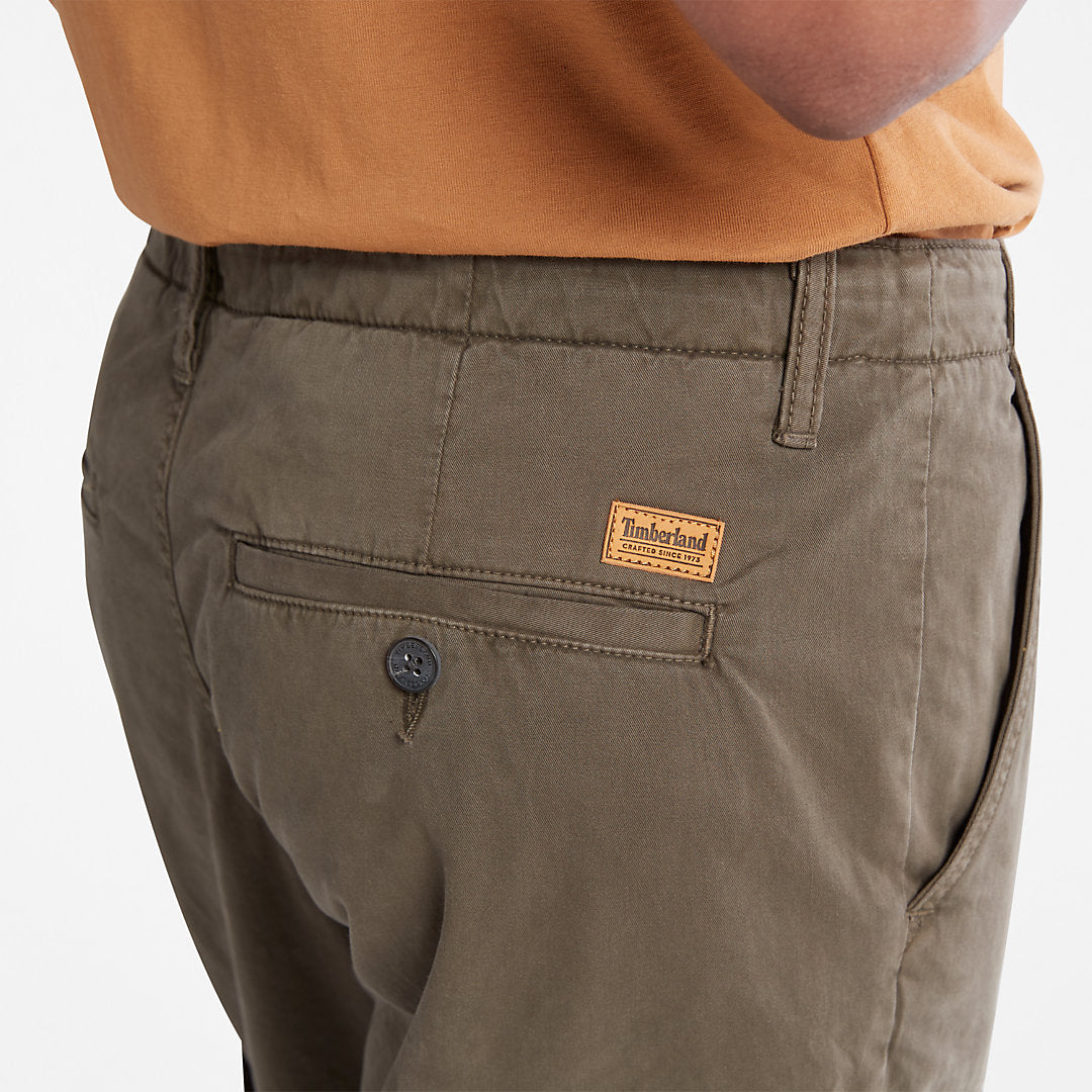 Timberland Mens Core Twill Cargo Pants for Men in Dark Green