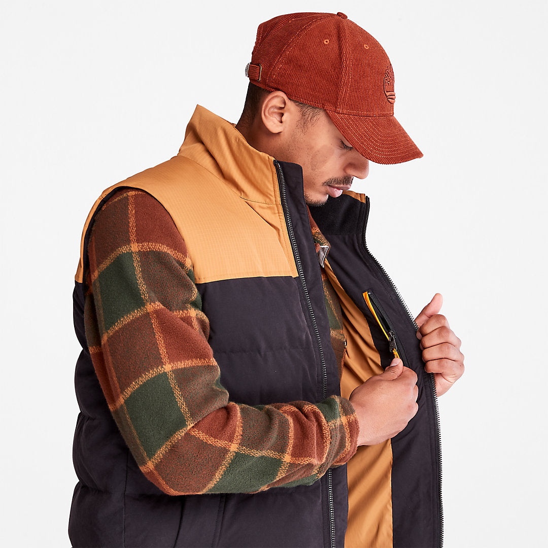 Timberland Mens Welch Mountain Puffer Vest for Men in Black
