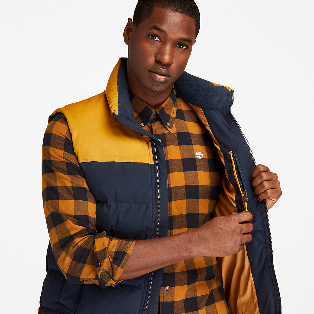 Timberland Mens Welch Mountain Puffer Vest for Men in Navy