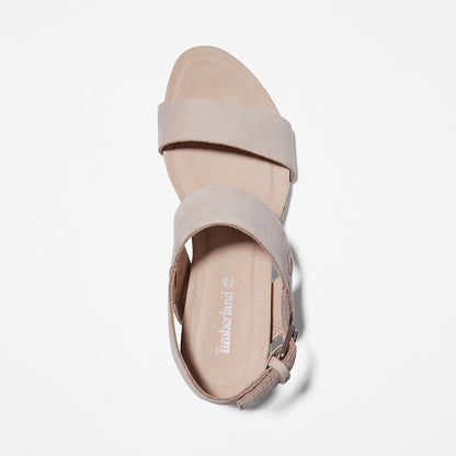Timberland Womens Capri Sunset Wedge Sandal for Women in Beige