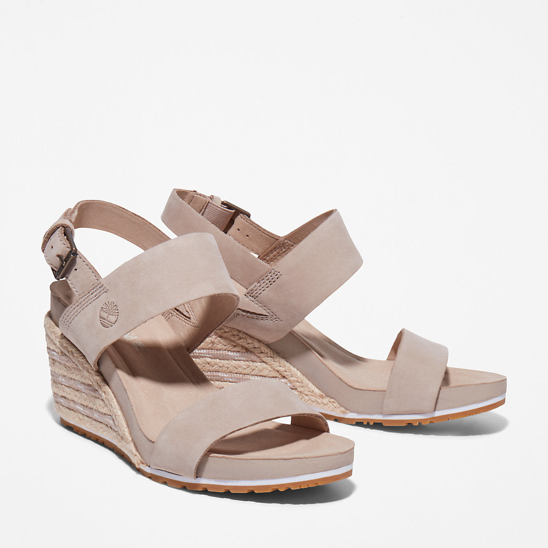 Timberland Womens Capri Sunset Wedge Sandal for Women in Beige