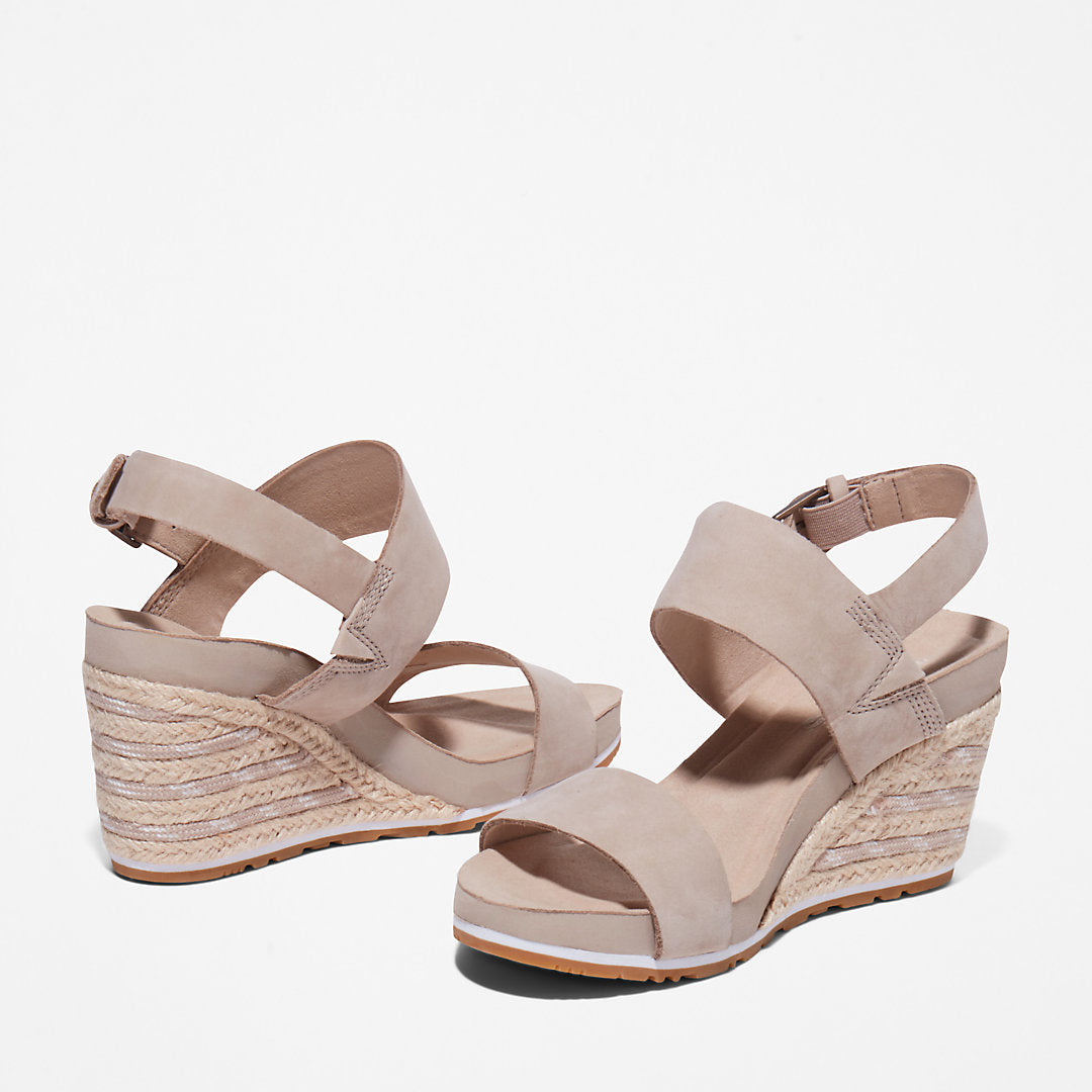 Timberland Womens Capri Sunset Wedge Sandal for Women in Beige