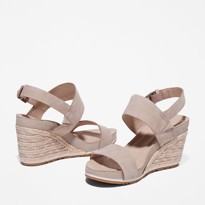 Timberland Womens Capri Sunset Wedge Sandal for Women in Beige