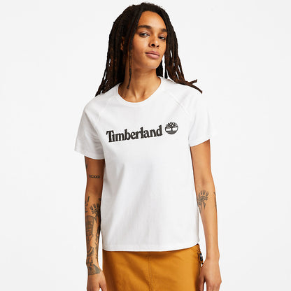 Timberland Womens Logo T-Shirt for Women in White