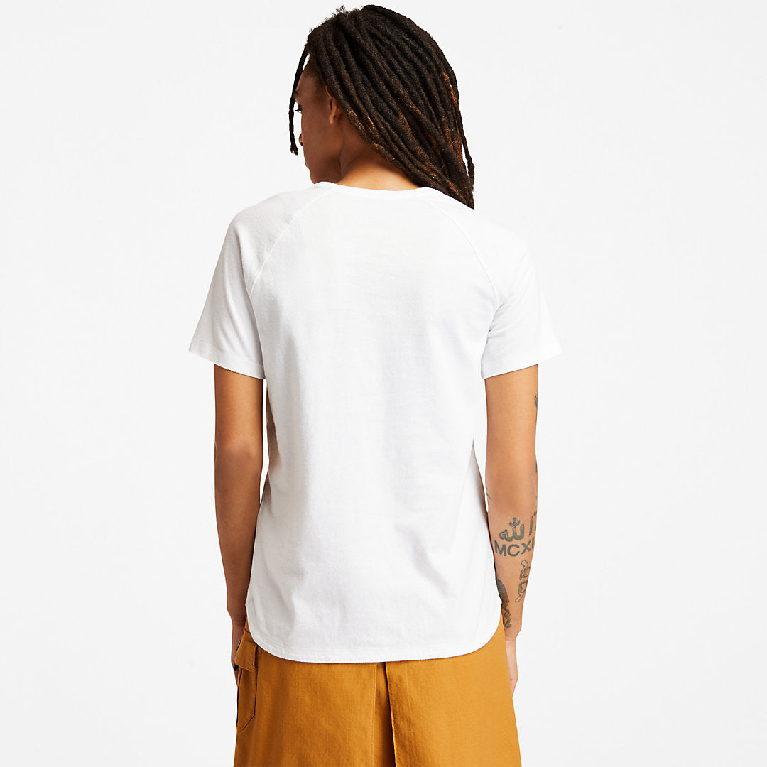 Timberland Womens Logo T-Shirt for Women in White