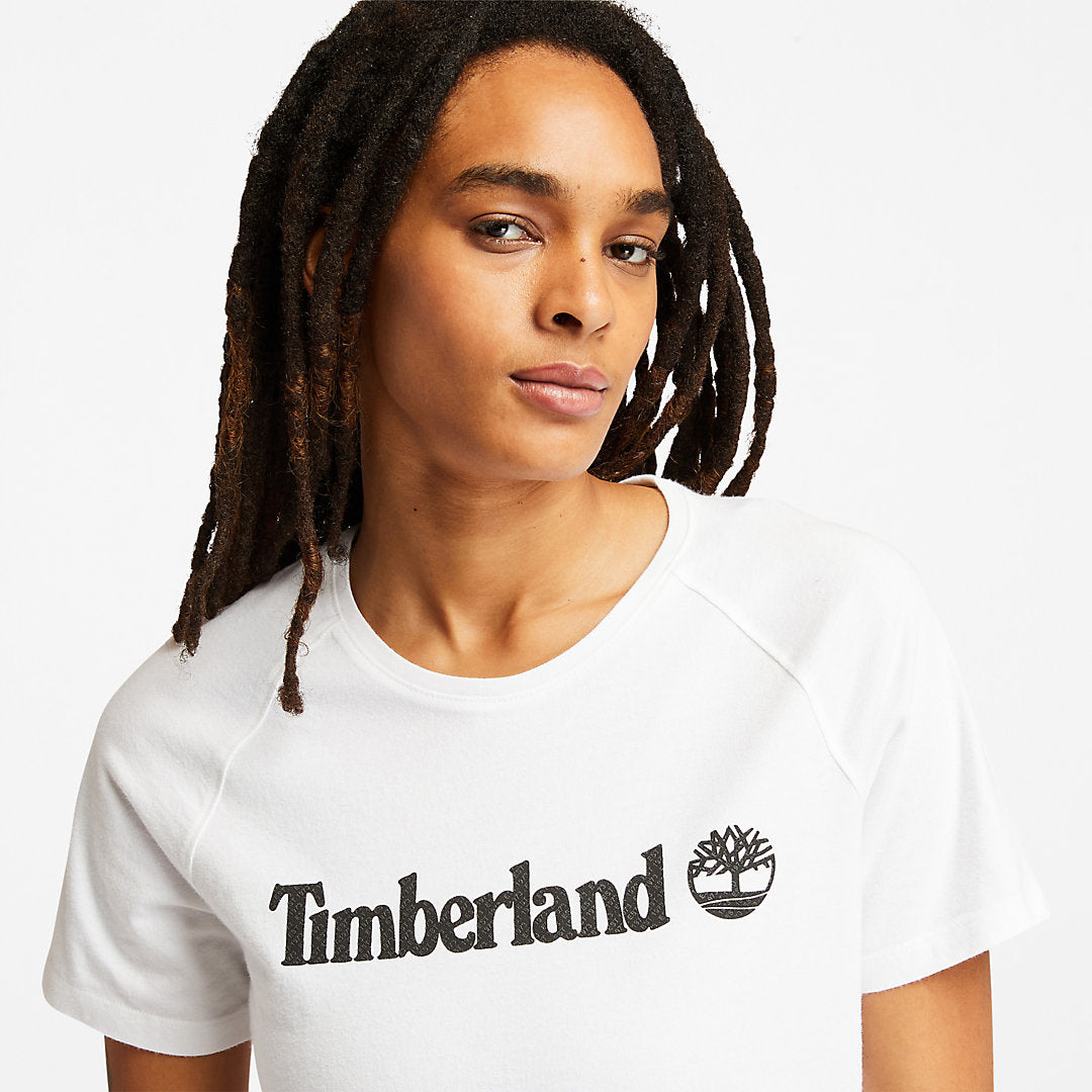 Timberland Womens Logo T-Shirt for Women in White