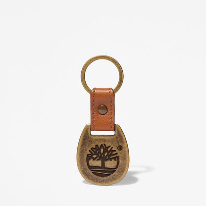 Timberland Mens Leather Card Holder & Keyring Gift Set in Brown