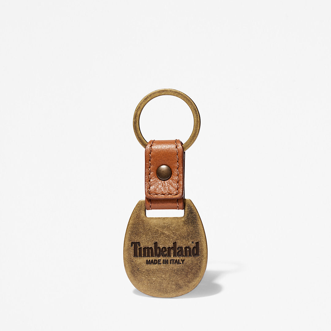 Timberland Mens Leather Card Holder & Keyring Gift Set in Brown