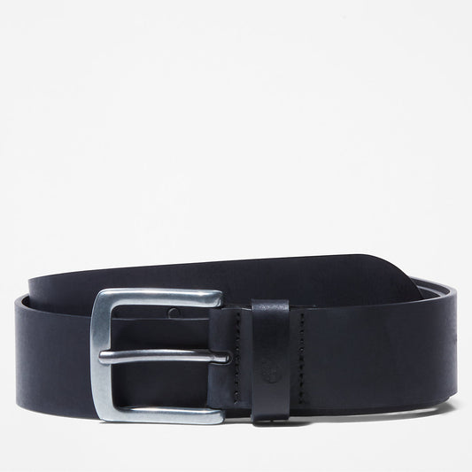 Timberland Mens Casual Leather Belt for Men in Black
