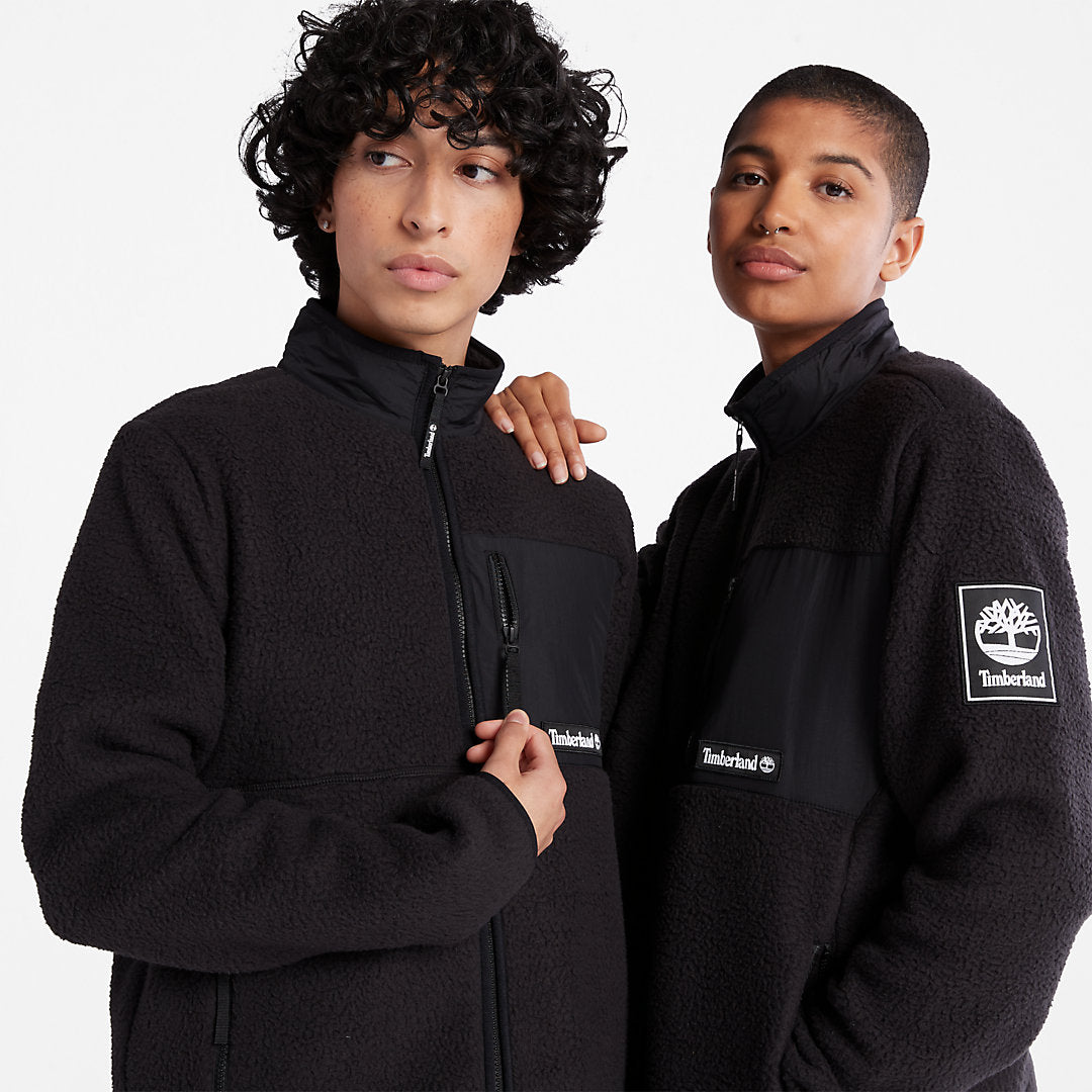 Timberland Mens Outdoor Archive Fleece Jacket for Men in Black