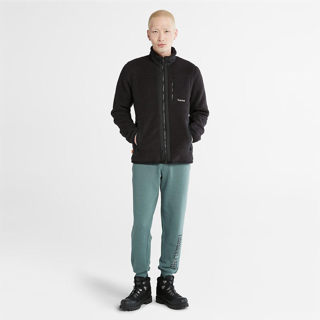 Timberland Mens Sherpa Fleece Jacket for Men in Black