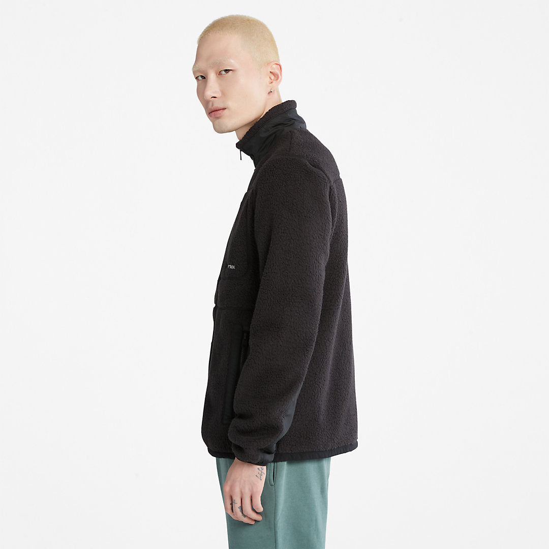 Timberland Mens Sherpa Fleece Jacket for Men in Black
