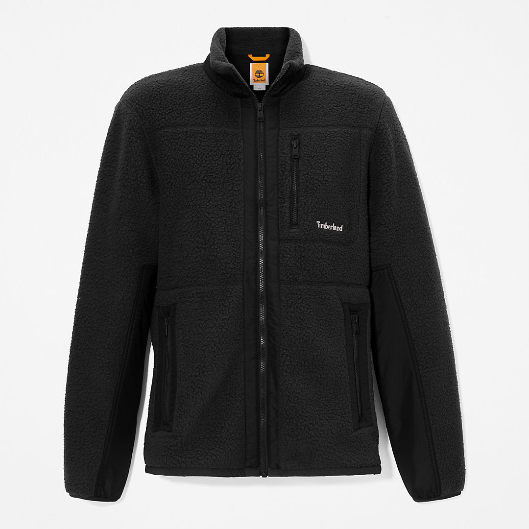 Timberland Mens Sherpa Fleece Jacket for Men in Black
