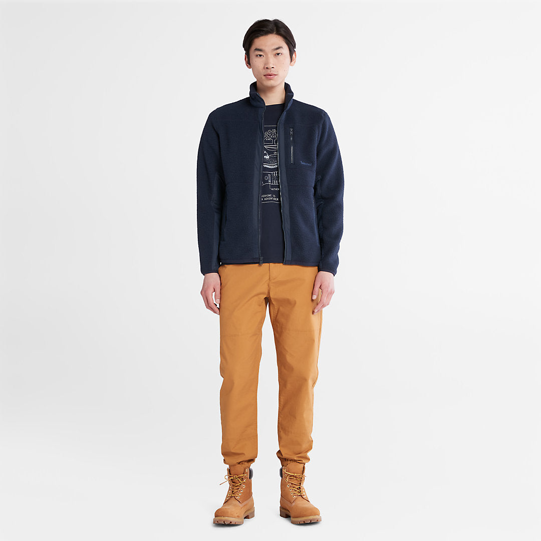 Timberland Mens Sherpa Fleece Jacket for Men in Navy