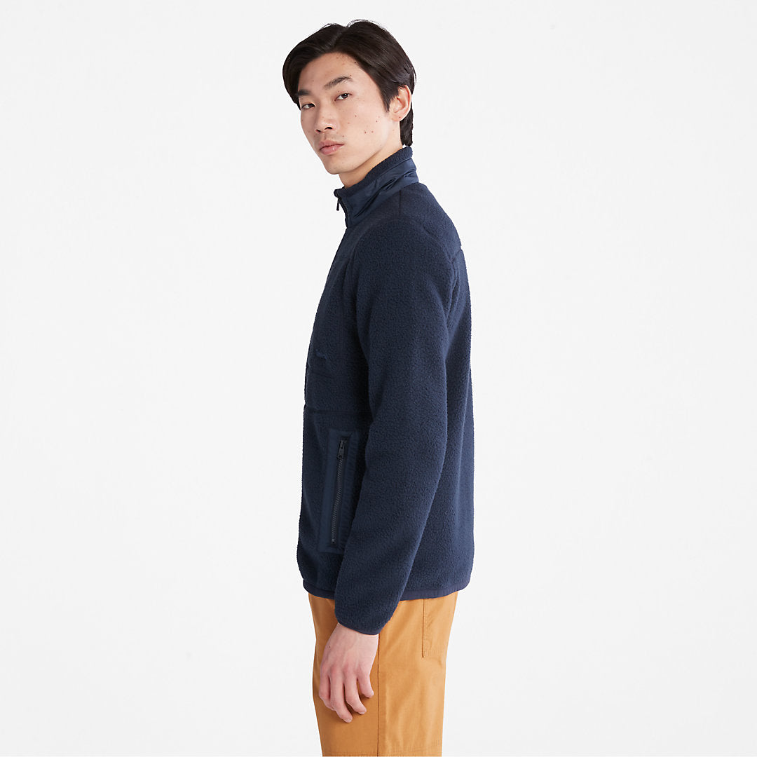Timberland Mens Sherpa Fleece Jacket for Men in Navy