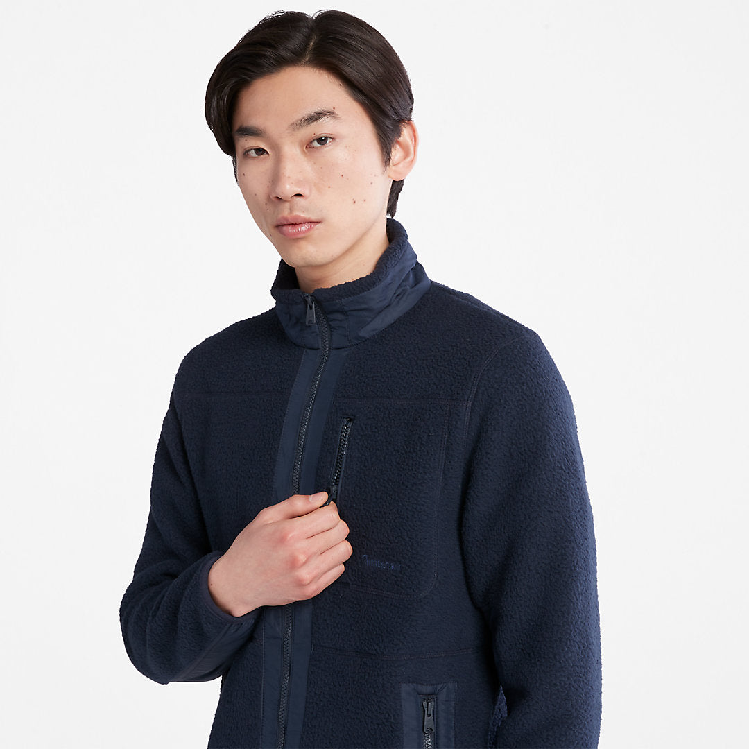 Timberland Mens Sherpa Fleece Jacket for Men in Navy